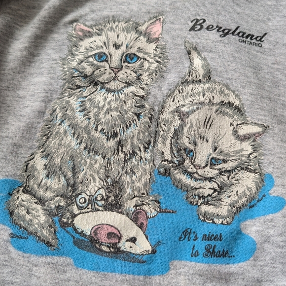 Vintage Bergland Ontario Cat Hoodie - Picture 2 of 3